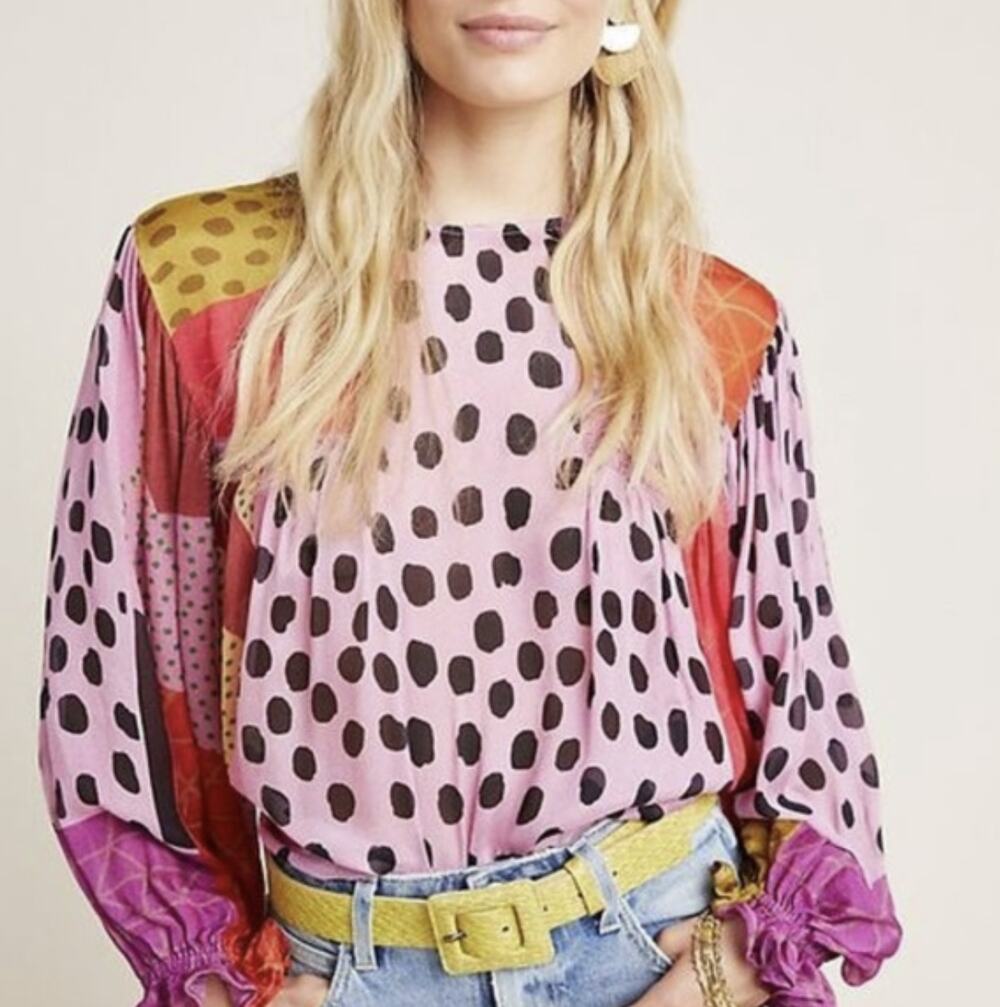 BI^nk London x Anthropologie Miranda Peasant Blouse